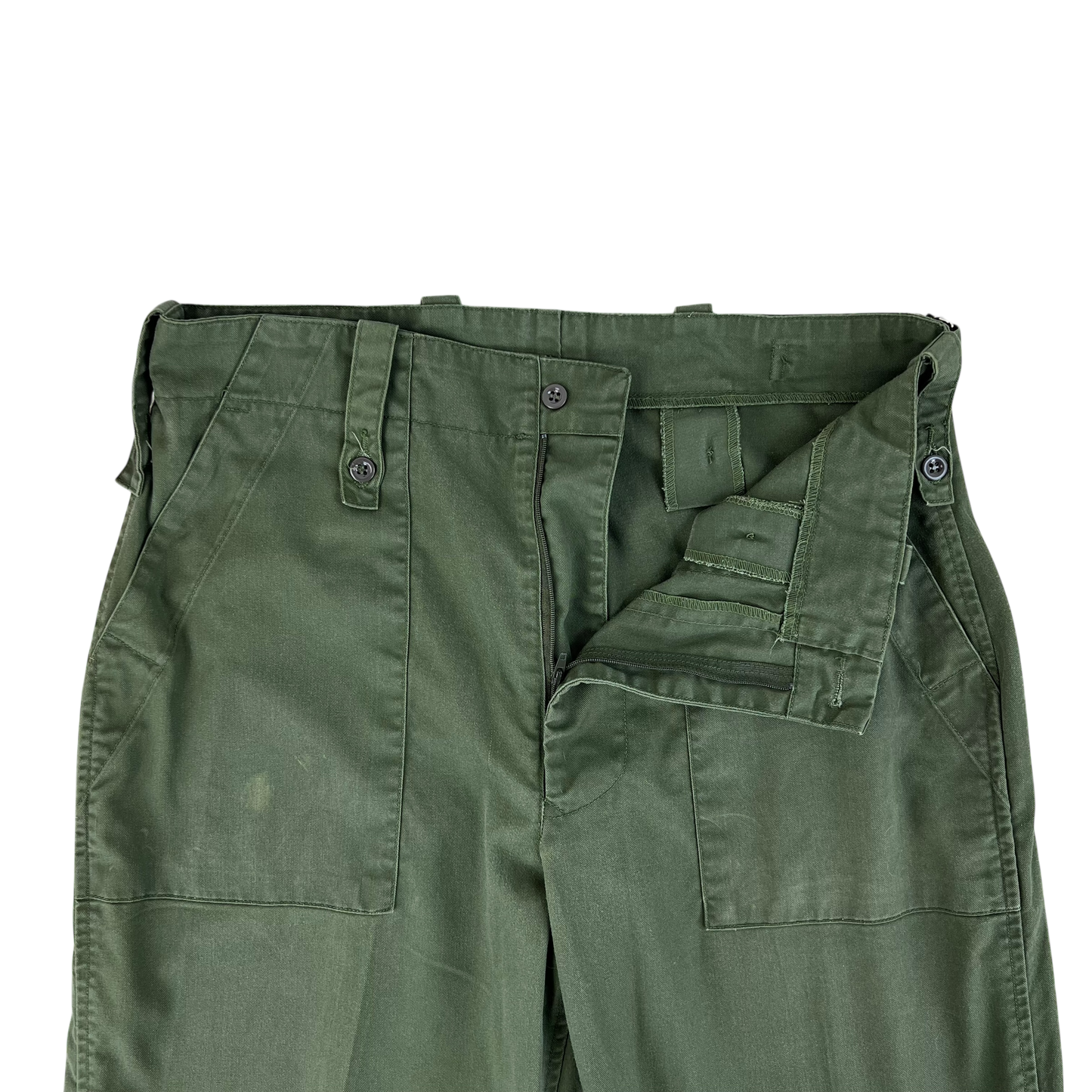 British Army Olive Green Fatigue Work Trousers - W35 L33