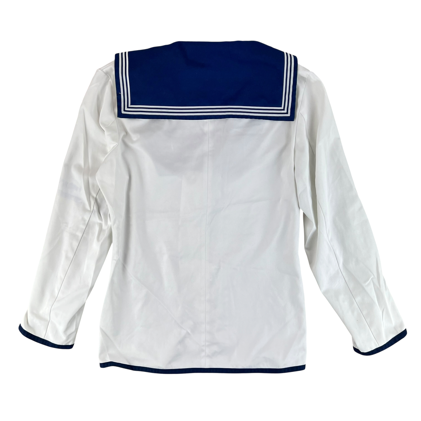 British Royal Navy Class II White Jumper Sailor's Top - Medium