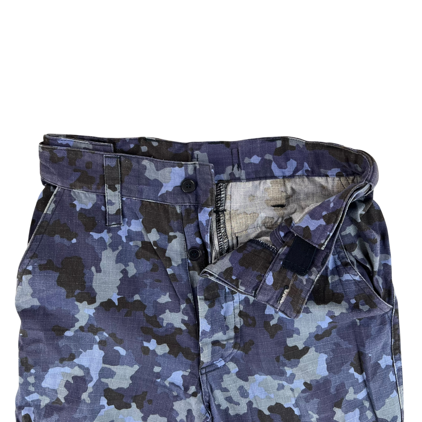 Romanian Navy M2017 Blue Camouflage Ripstop Trousers - W27 L32