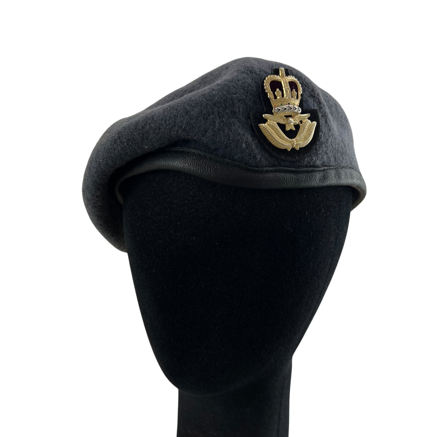 British RAF Beret w/ Officer's Badge - Large