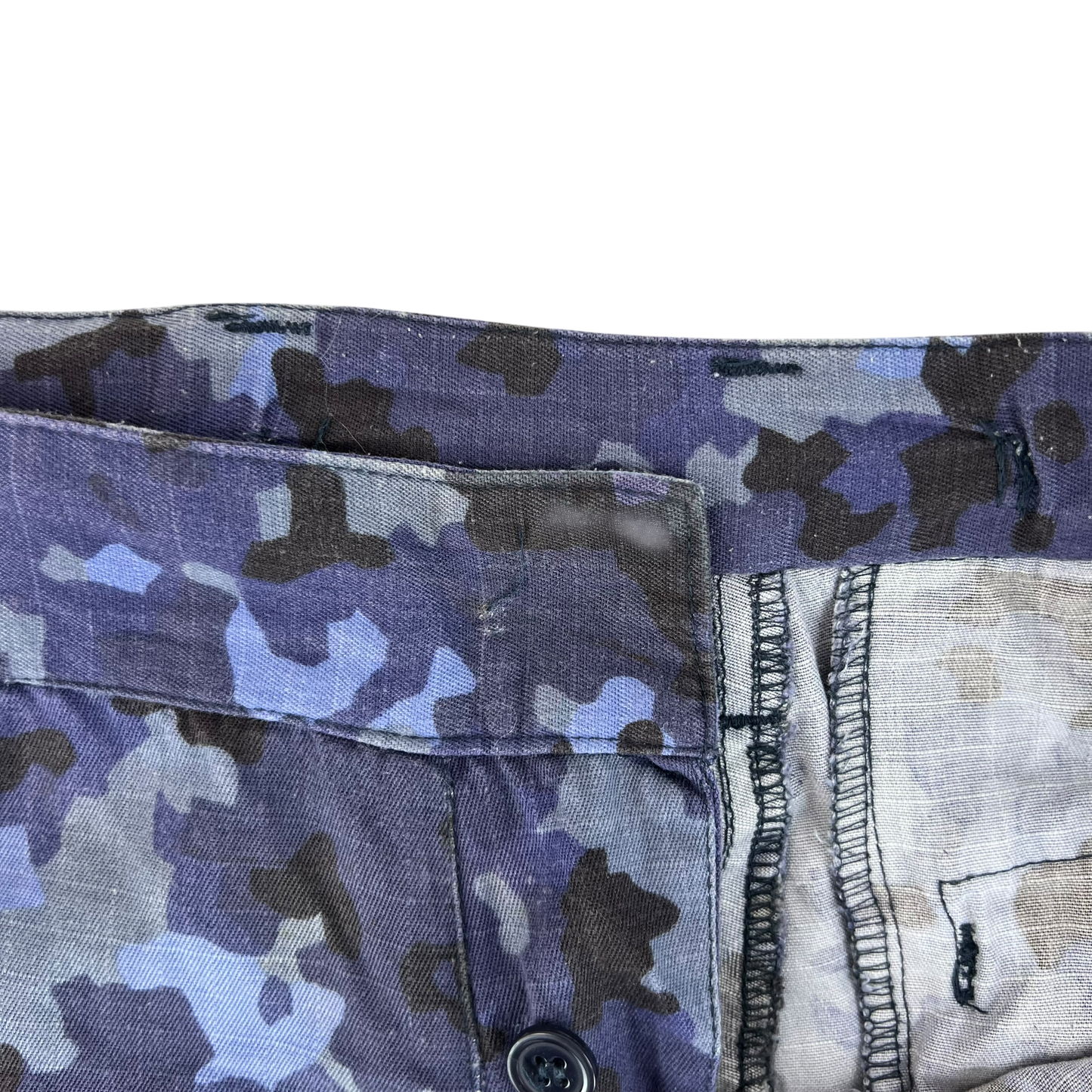 Romanian Navy M2017 Blue Camouflage Ripstop Trousers - W32 L30.5