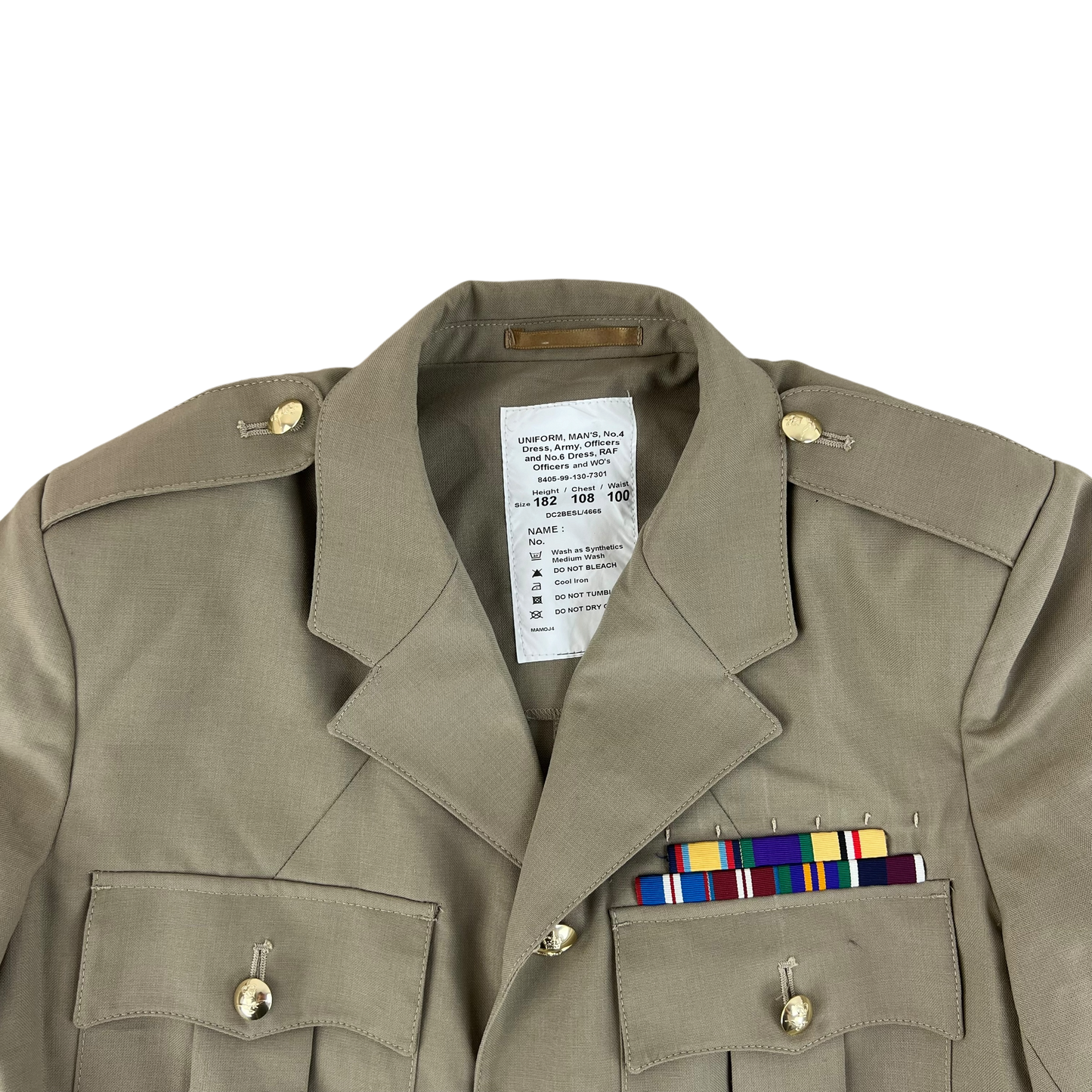 British RAF No. 6 Tropical Dress Jacket w/ Belt - Large 182/108