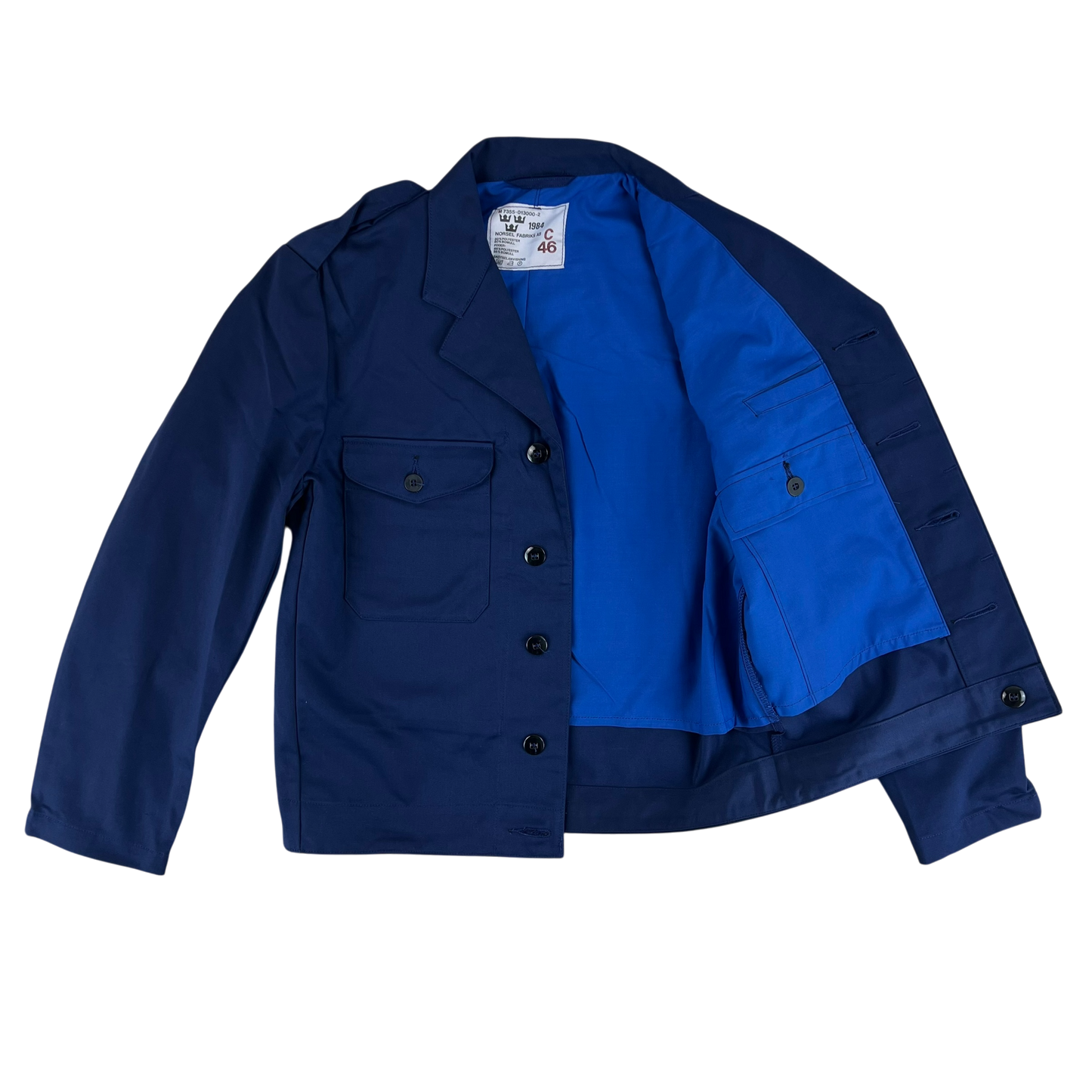 Swedish Navy Blue Work Utility Jacket - Medium