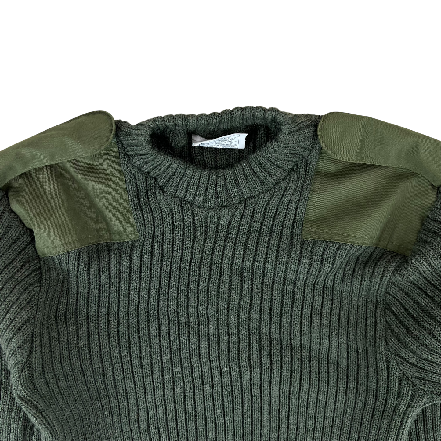 British Army Olive Green Pullover Jumper - Large 106cm