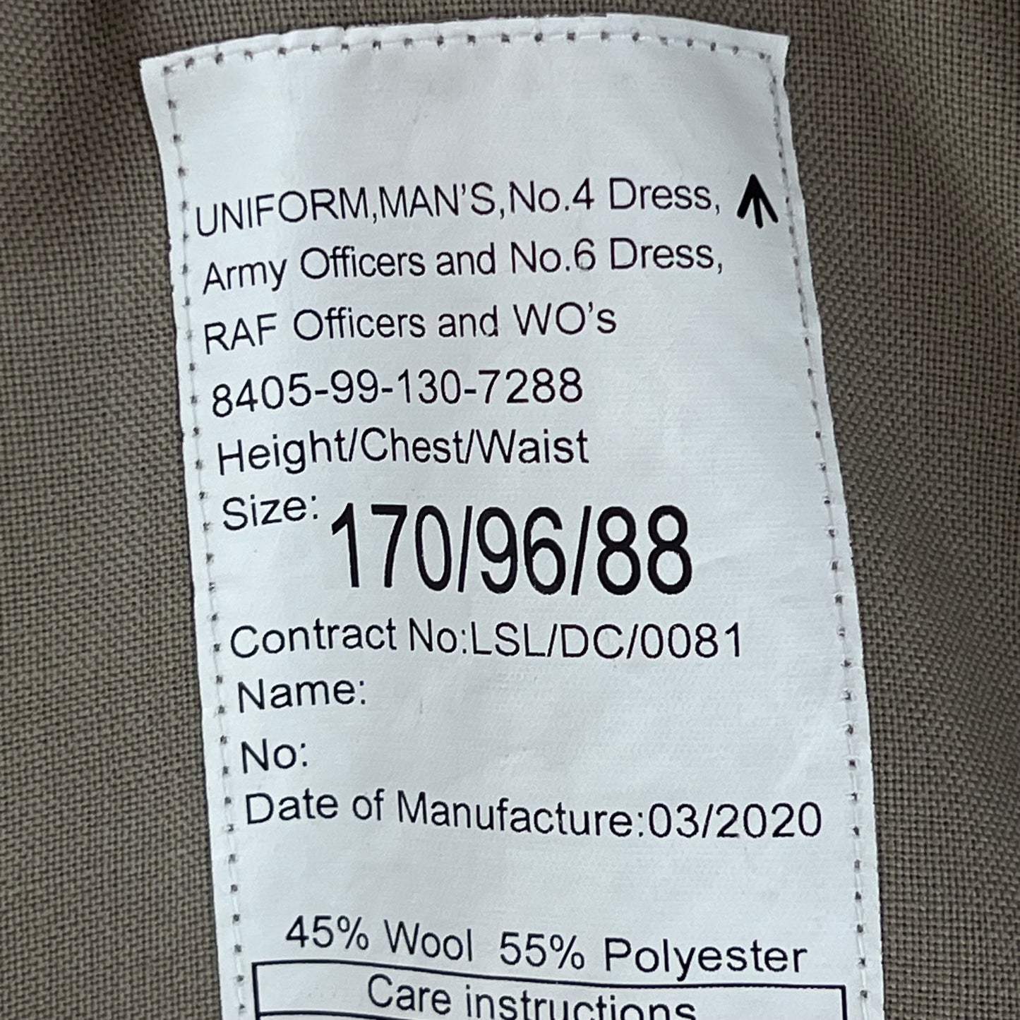 British RAF No. 6 Tropical Dress Jacket w/ Belt - Medium 170/96