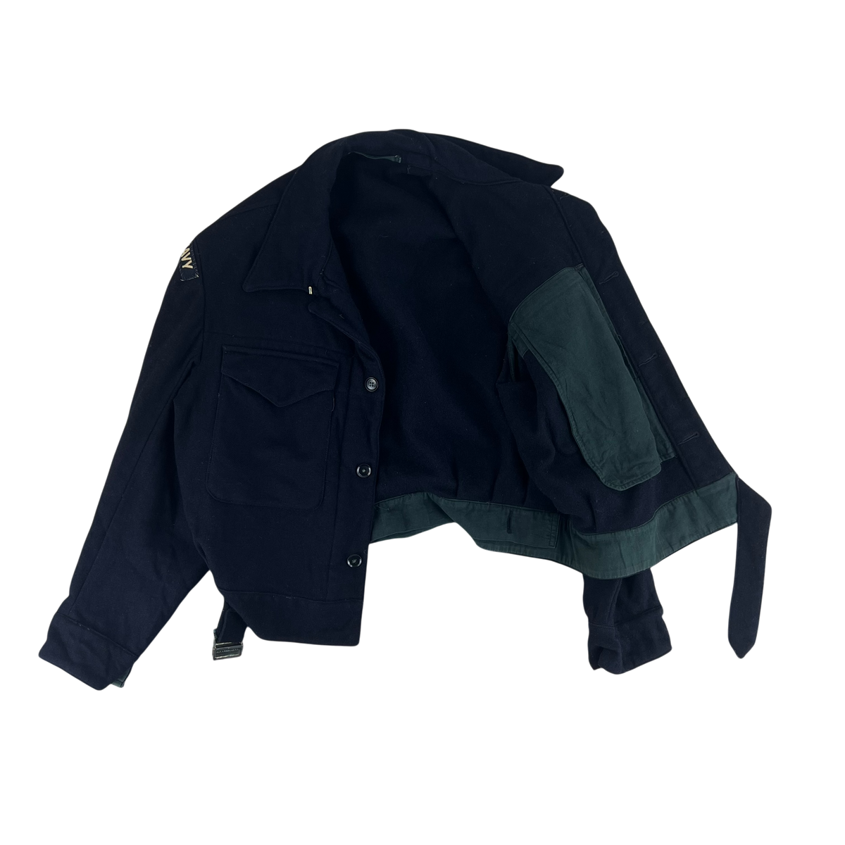 British Royal Navy 60s Ike Battledress WD RAR Blouse Jacket - Large