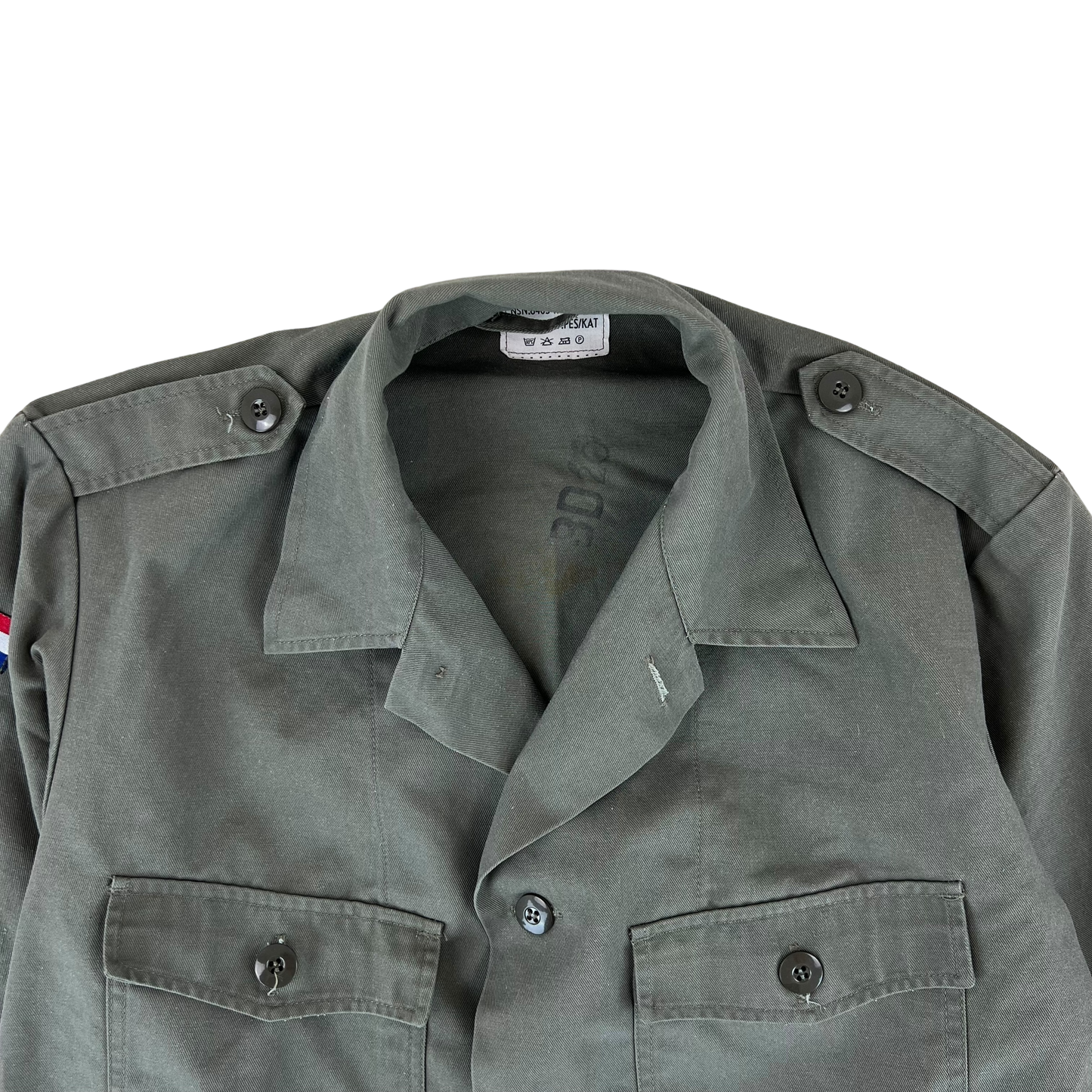 Dutch Air Force Field Shirt Jacket Grey Long Sleeve - Large