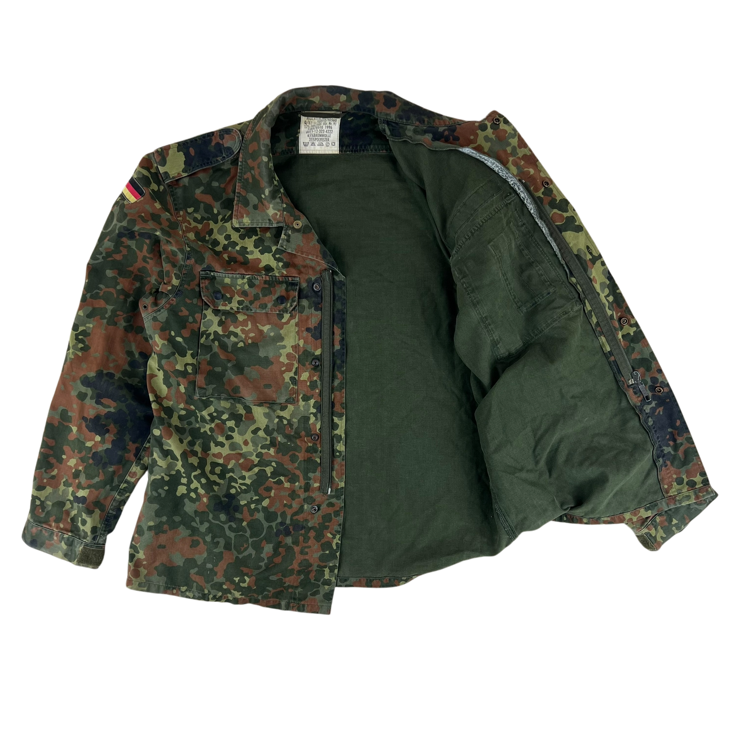 German Army Flecktarn Camouflage Long Sleeve Field Shirt - Large GrNr 9