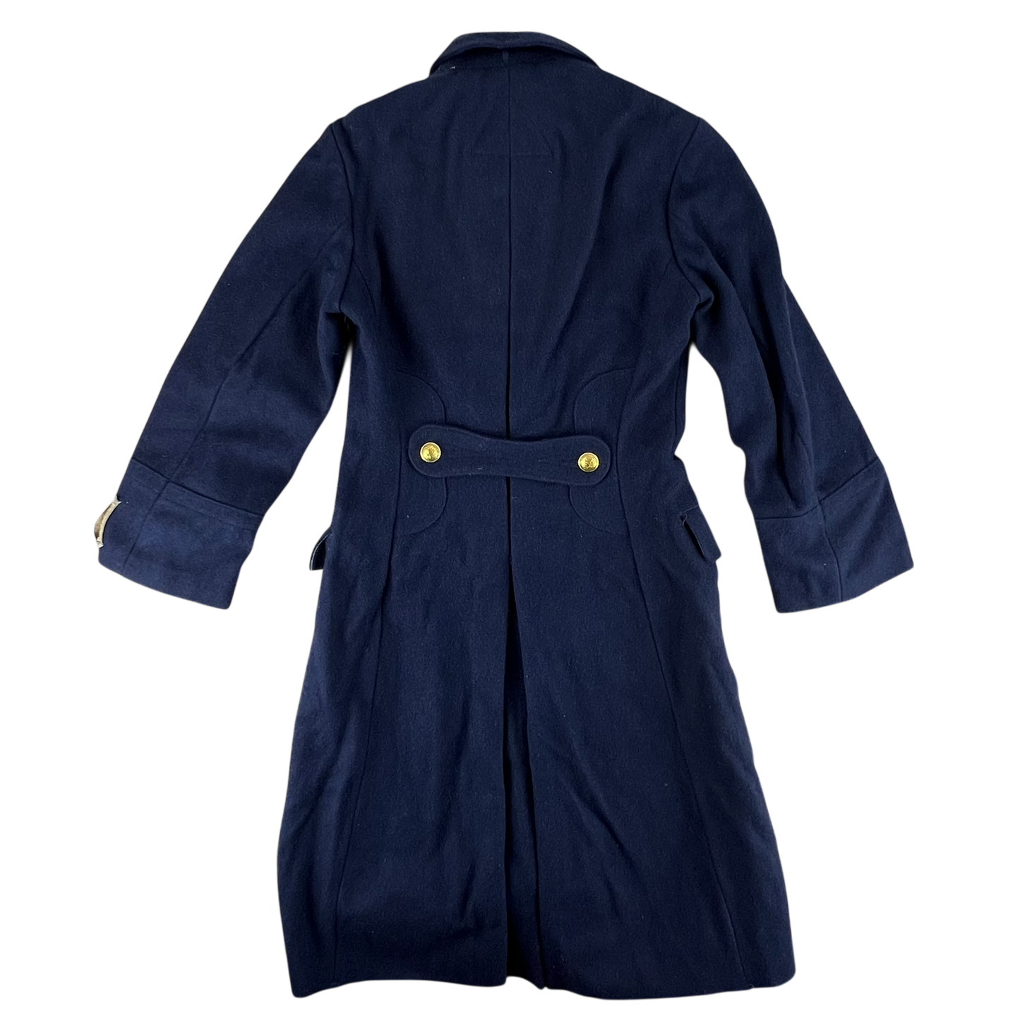Romanian People's Navy 80's Blue Wool Greatcoat - Small
