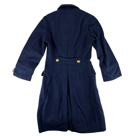 Romanian People's Navy 80's Blue Wool Greatcoat - Small