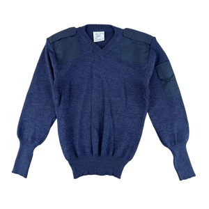 British RAF Wool V Neck Pullover Jersey Jumper - Medium 94cm