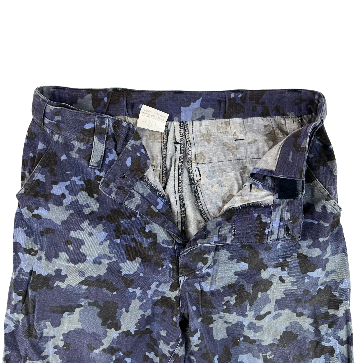 Romanian Navy M2017 Blue Camouflage Ripstop Trousers - W32 L30