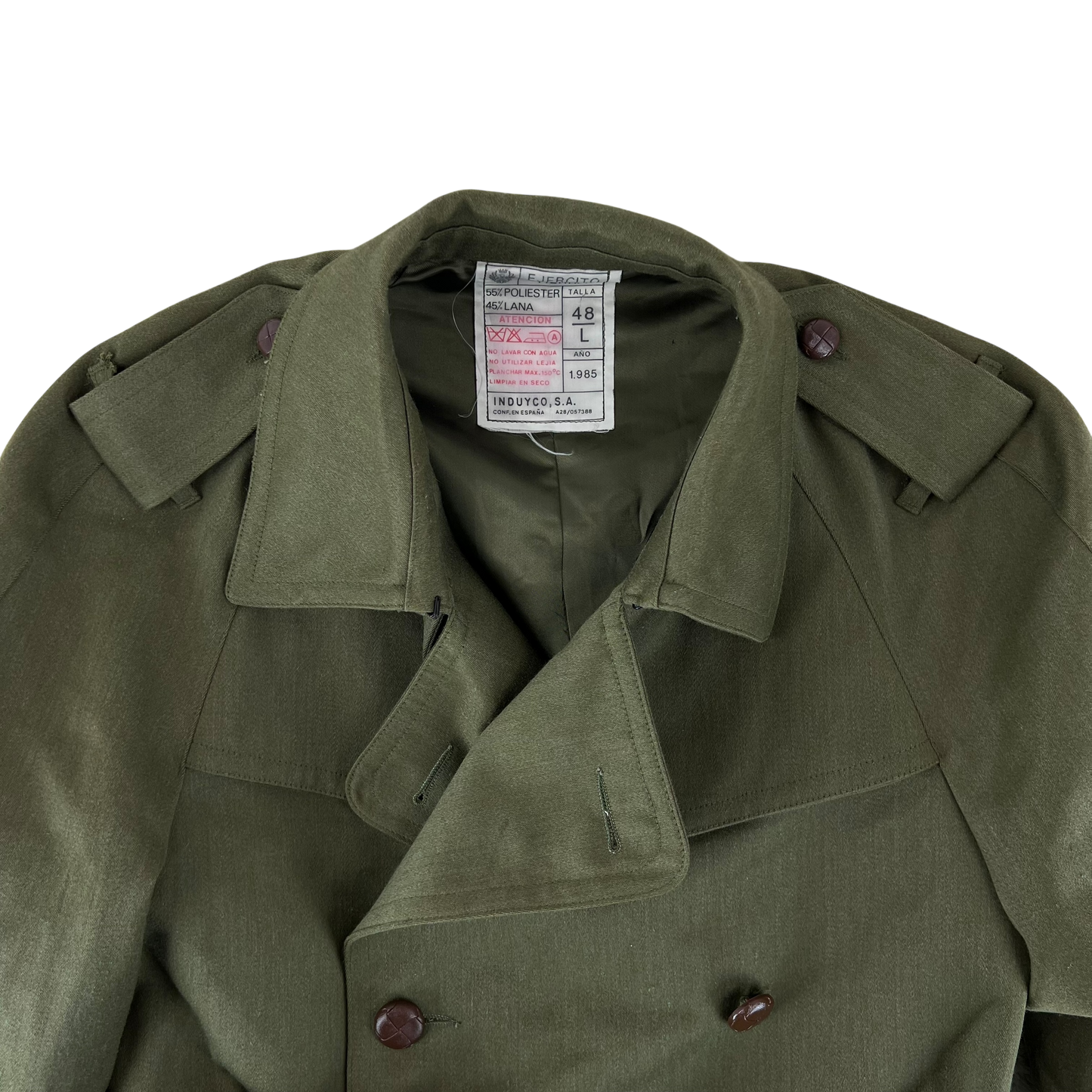 Spanish Army 80s Green Trenchcoat -