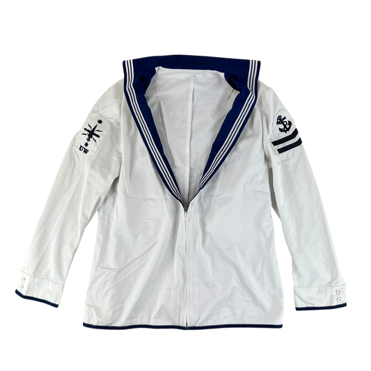 British Royal Navy Class II White Jumper Sailor's Top - X Large 182/116