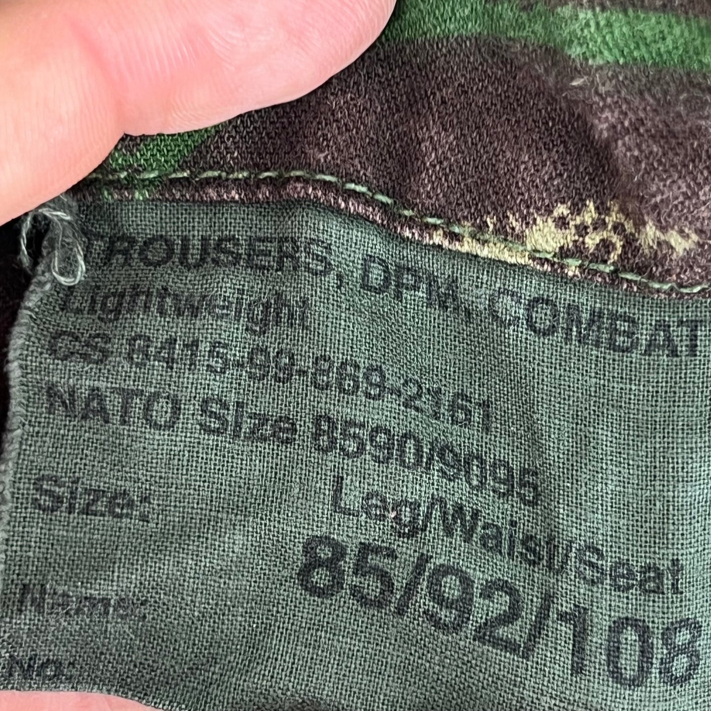 British Army S95 DPM Camouflage Combat Trousers - W36 L32.5