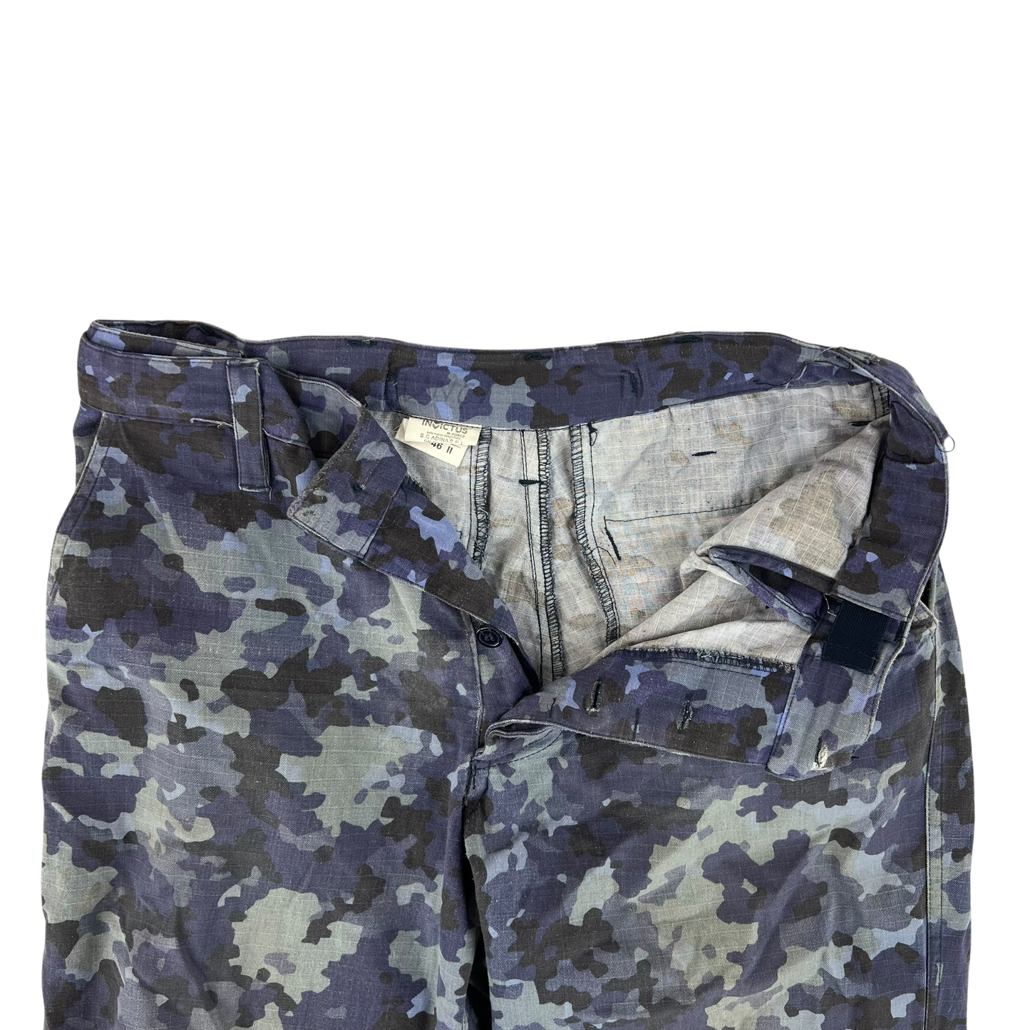 Romanian Navy M2017 Blue Camouflage Ripstop Trousers - W34 L31