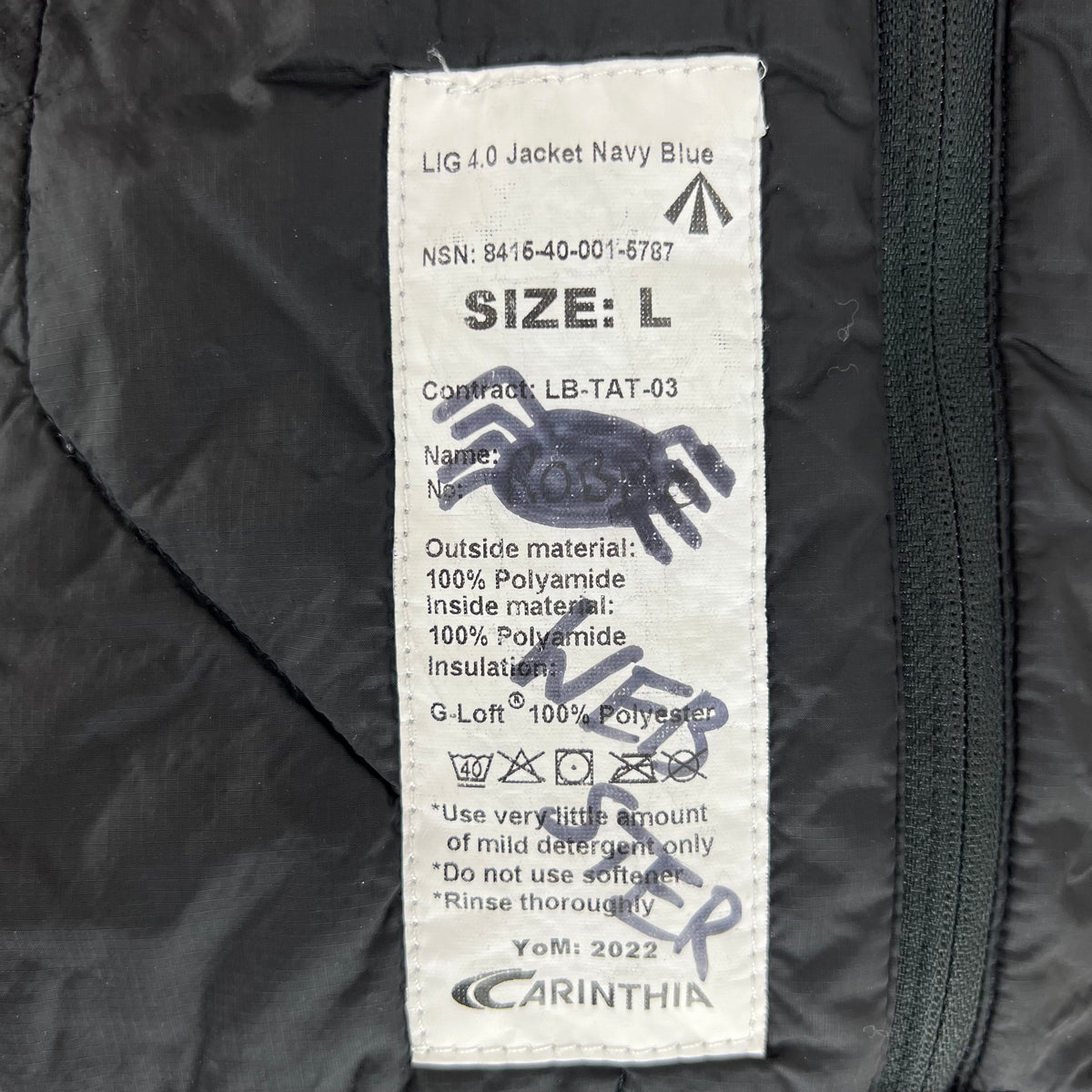 British Royal Navy Carinthia LIG 4.0 Thermal Jacket - Large