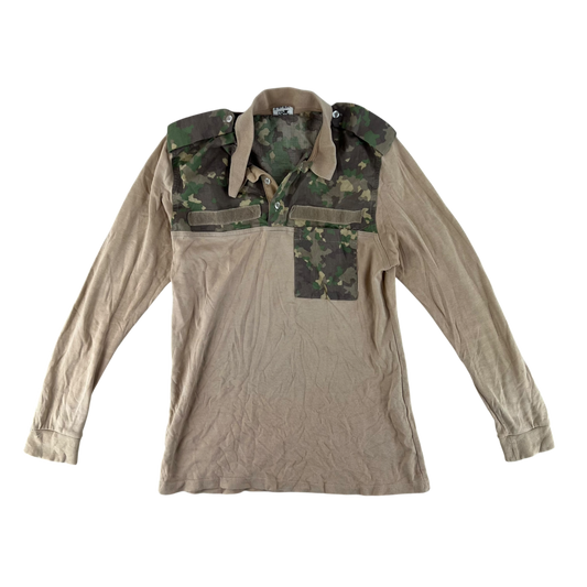 Romanian Army M2017 Woodland Camouflage Polo Top - Small