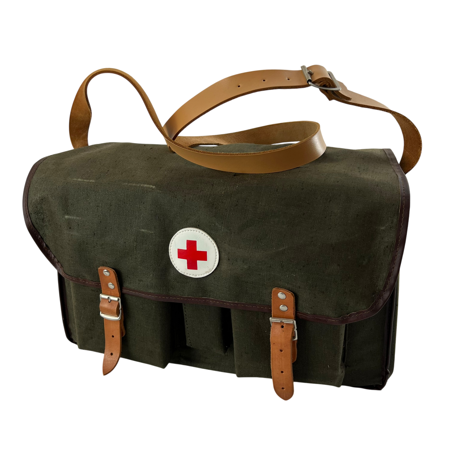 Finnish Civil Defence Vintage Medical Kit Bag w/ Supplies