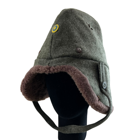 Swedish Army WW2 M43 Wool Ushanka Cap - Small 56cm