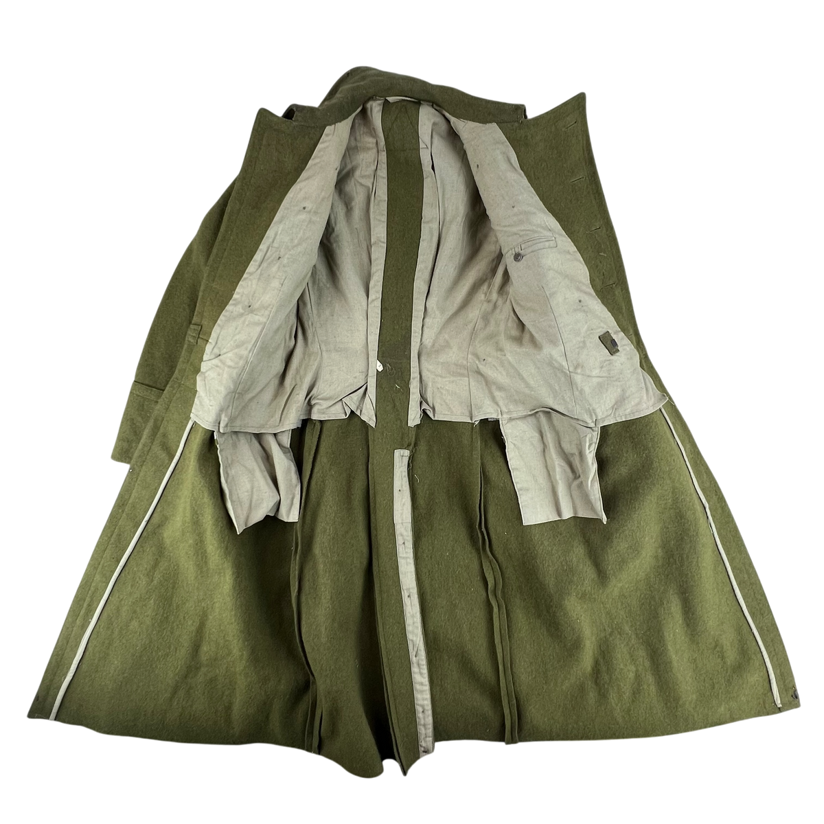 Romanian People's Army 80s Khaki Wool Greatcoat - Small
