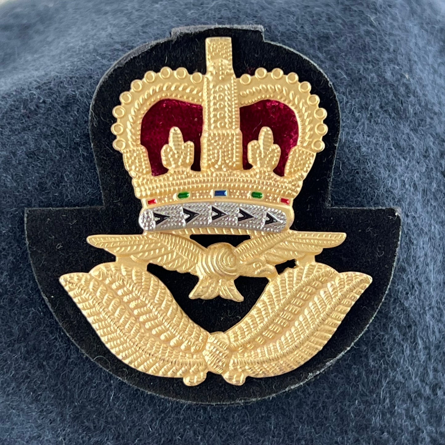 British RAF Beret w/ Officer's Badge - X Small 53cm