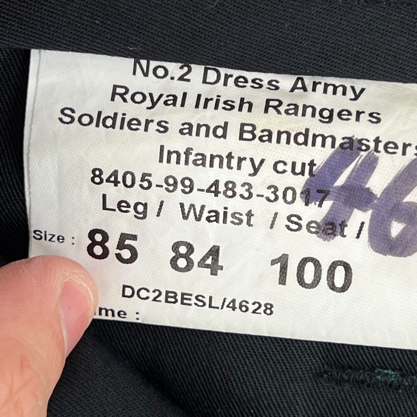 British Army Royal Irish Rangers No. 2 Dress Trousers - W33 L32