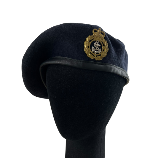 British Royal Navy Beret w/ Badge - Chief Petty Officer - Small 56cm