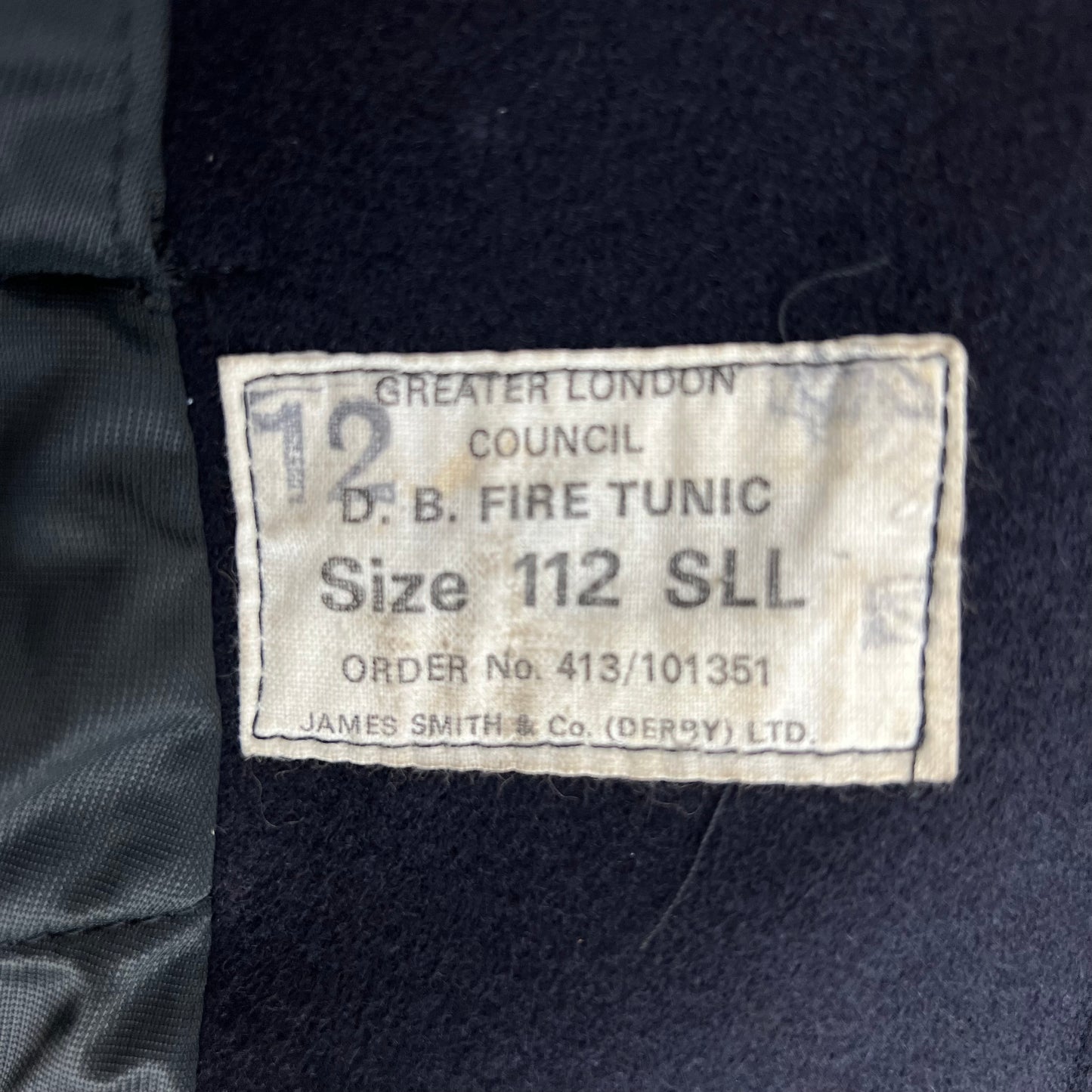 British Greater London Area Fire Brigade Greatcoat - Large