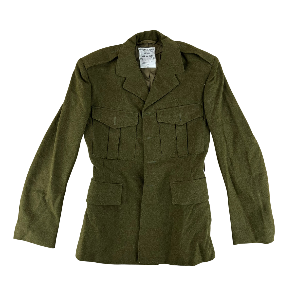 British Army 60s Service Dress Jacket - Medium SIZE 27