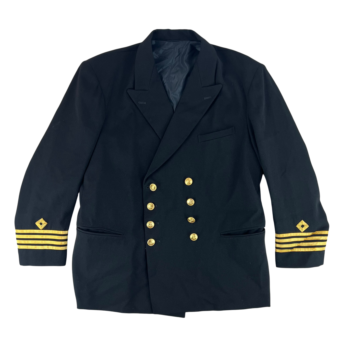 British Royal Navy 70s Dress Jacket - Royal Fleet Auxiliary - Large