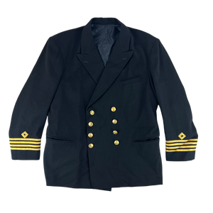 British Royal Navy 70s Dress Jacket - Royal Fleet Auxiliary - Large