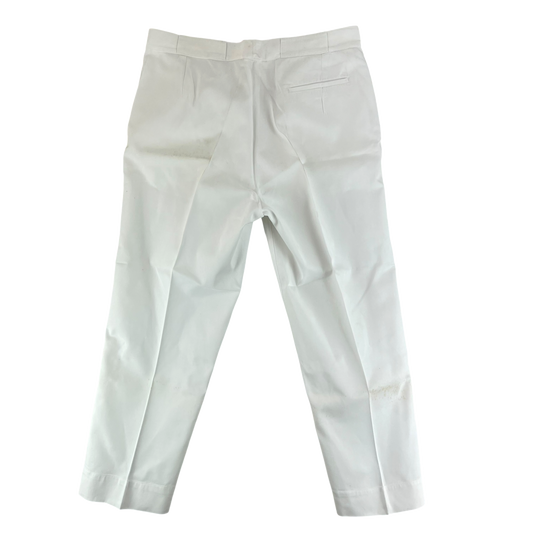 British Merchant Navy 50s Tropical White Trousers - W39 L31