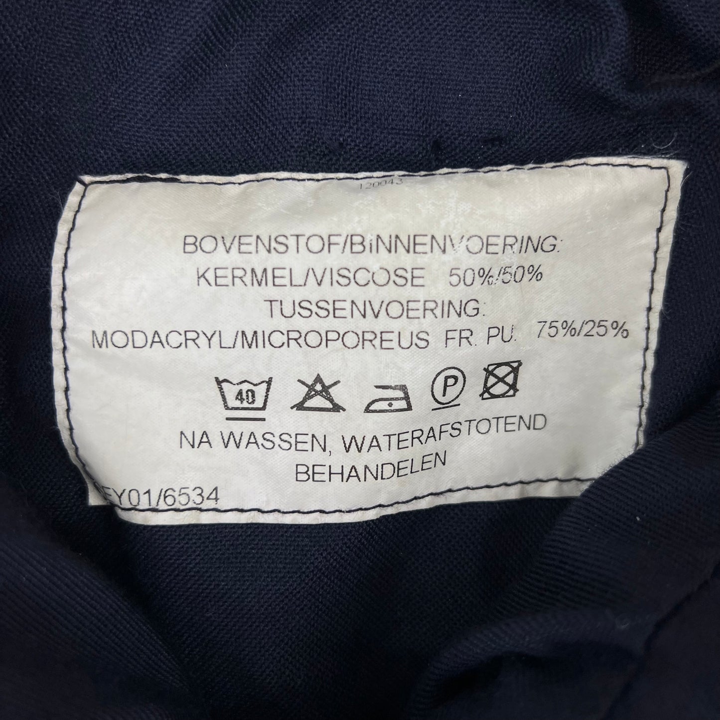 Dutch Army & Rescue Navy Blue Lined Work Jacket - Large