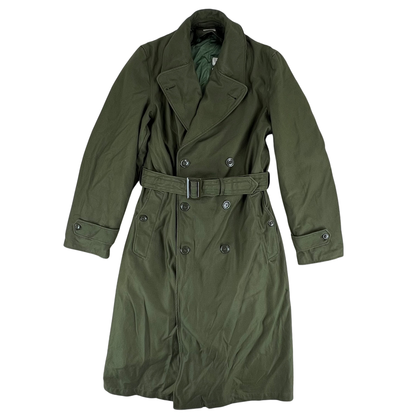 US Army Olive Green Overcoat w Winter Liner - Small