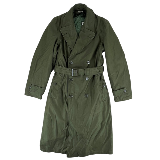 US Army Olive Green Overcoat w Winter Liner - Small