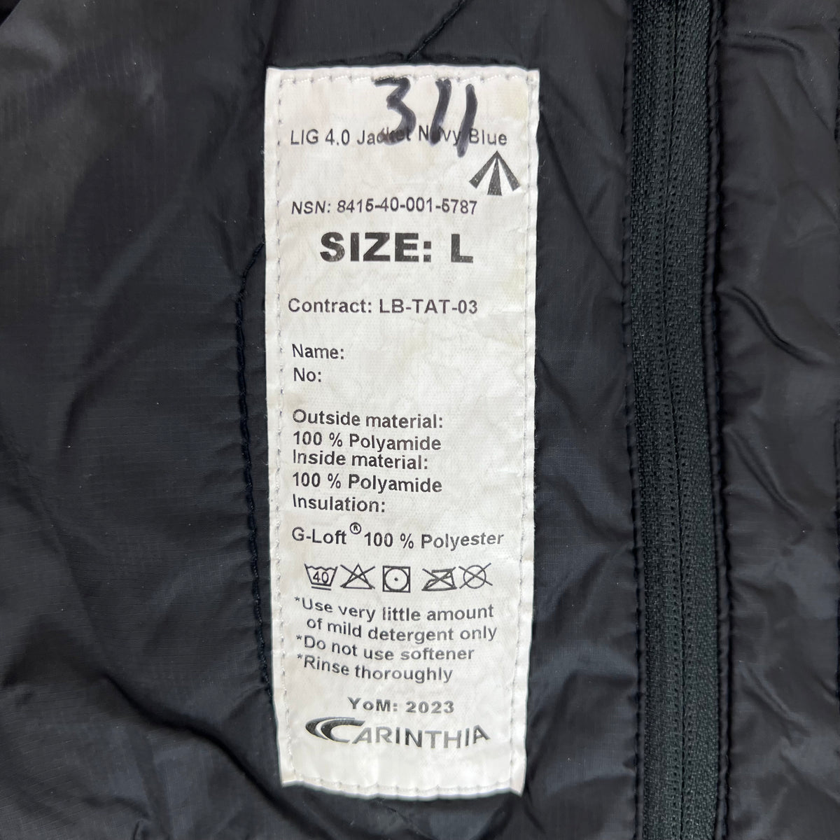 British Royal Navy Carinthia LIG 4.0 Thermal Jacket - Large