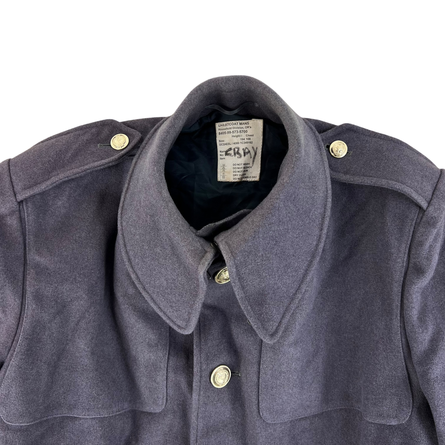 British Army Footguards Wool Greatcoat - Welsh Guards - Large