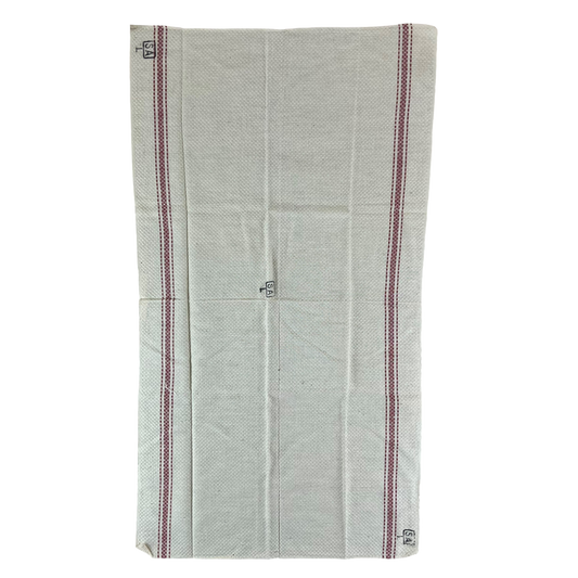 Finnish Army WW2 Cream w/ Red Stipe Tea Towel