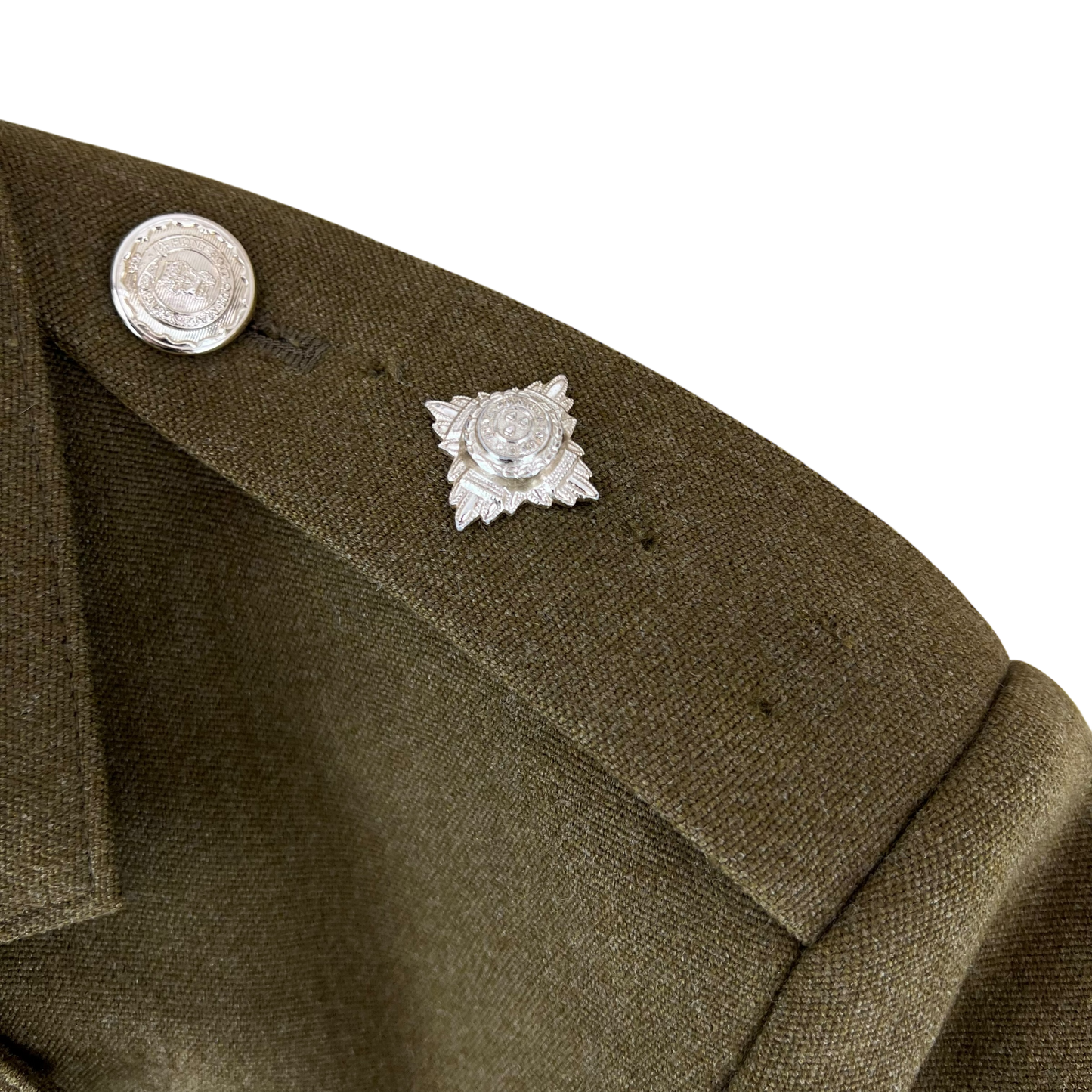 British Army 60s Moss Bros. No. 2 Olive Green Dress Jacket - RLC - Medium