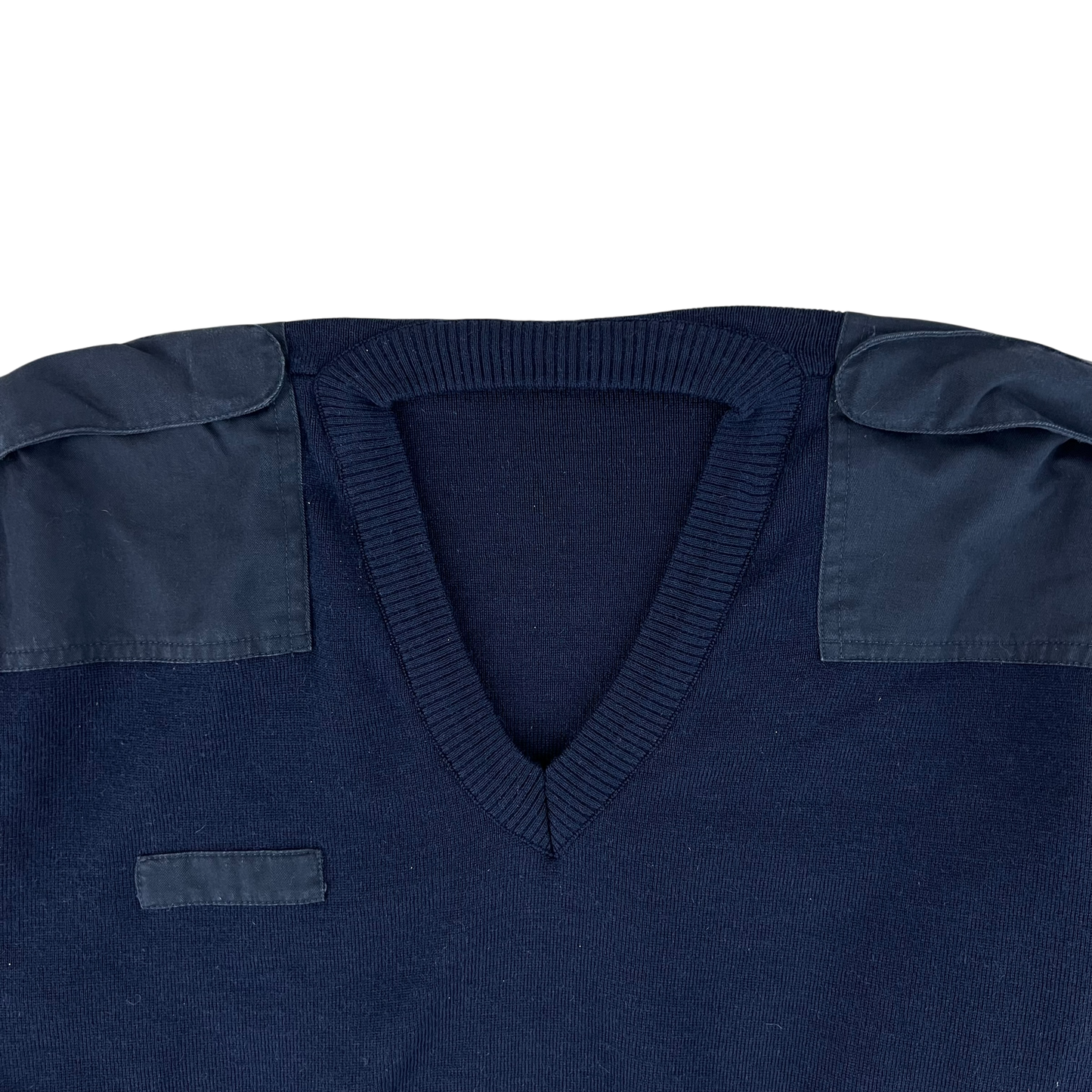 Dutch Navy Blue V Neck Pullover Jumper - Large