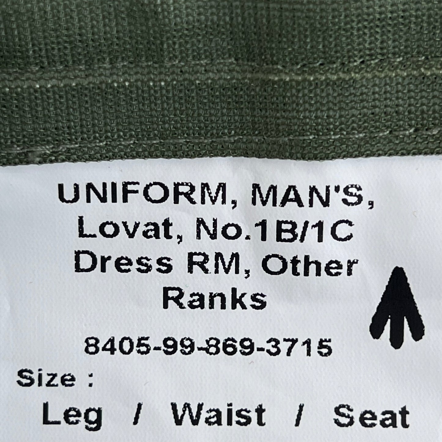 British Royal Marines Lovat Green No. 1B / 1C Dress Trousers