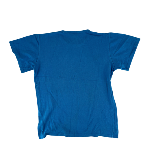 West German Army 70s Blue Training T Shirt - Medium Gr5