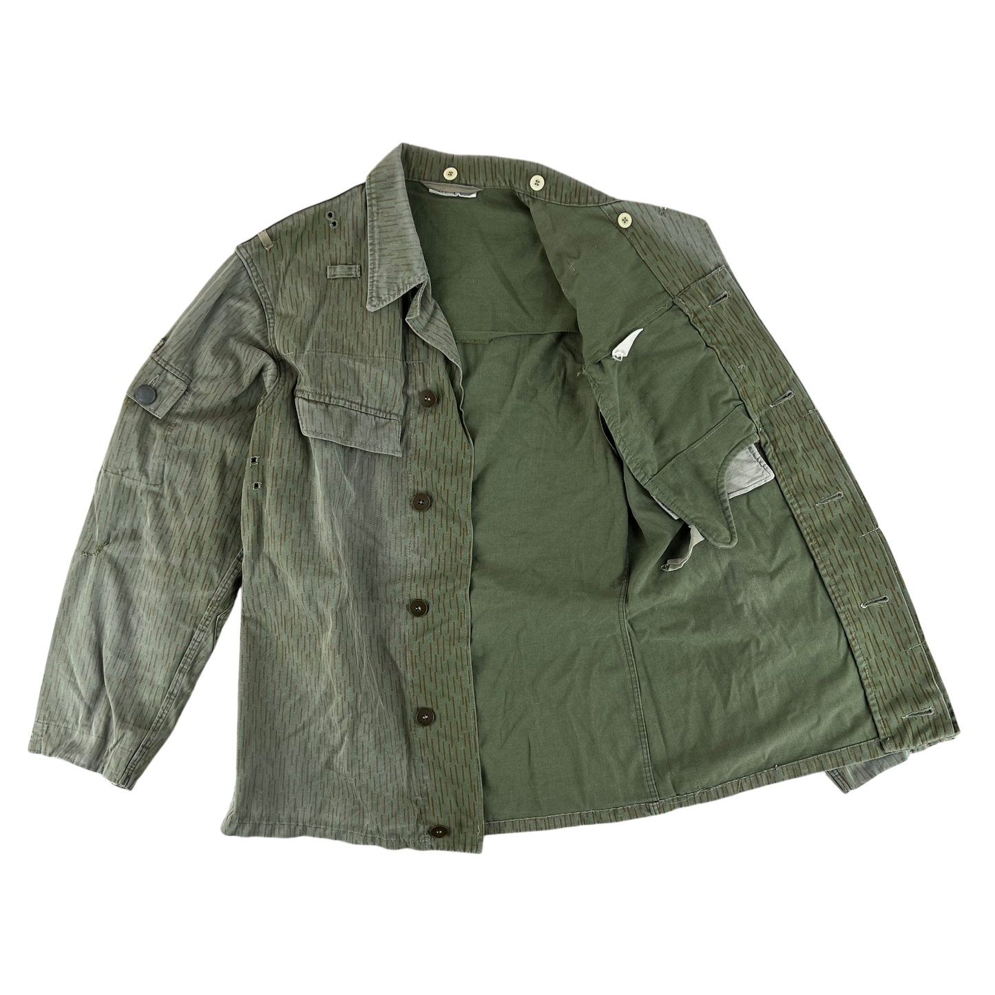 East German Army NVA DDR Raindrop Strichmuster Camouflage Jacket - Medium m44