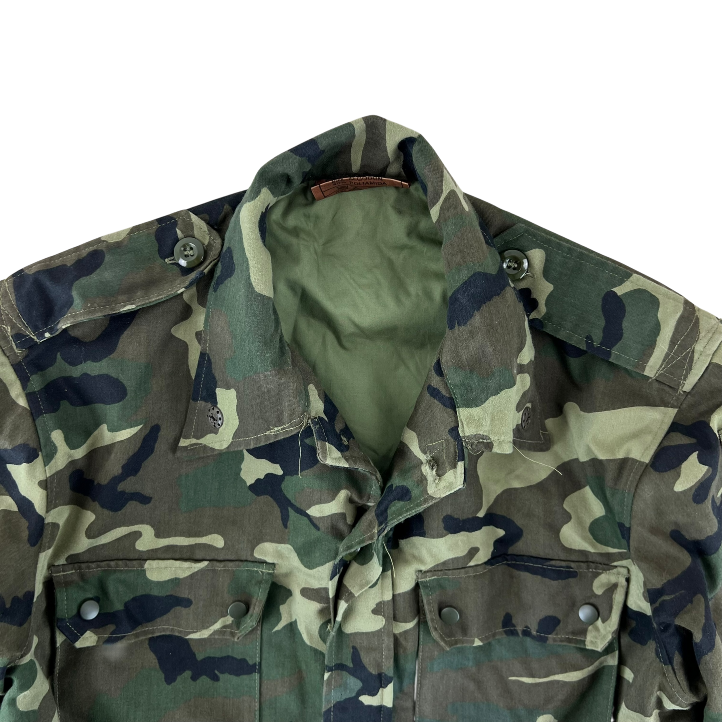 Spanish Army M02 Leaf Camouflage Quilted Jacket - Large