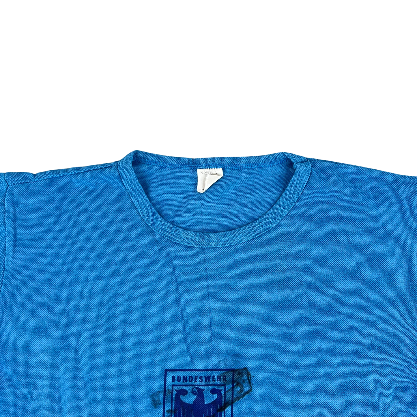 West German Army 70s Blue Training T Shirt - Medium Gr5