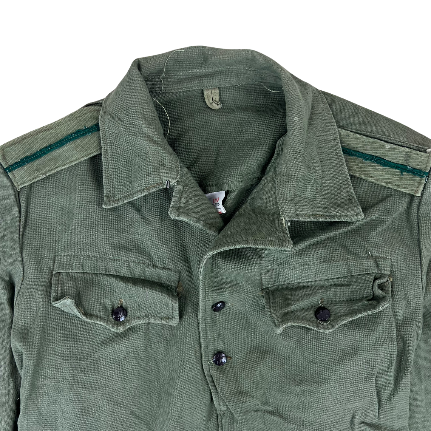 Bulgarian People's Army Officer's Olive Green Cossack Shirt - Medium