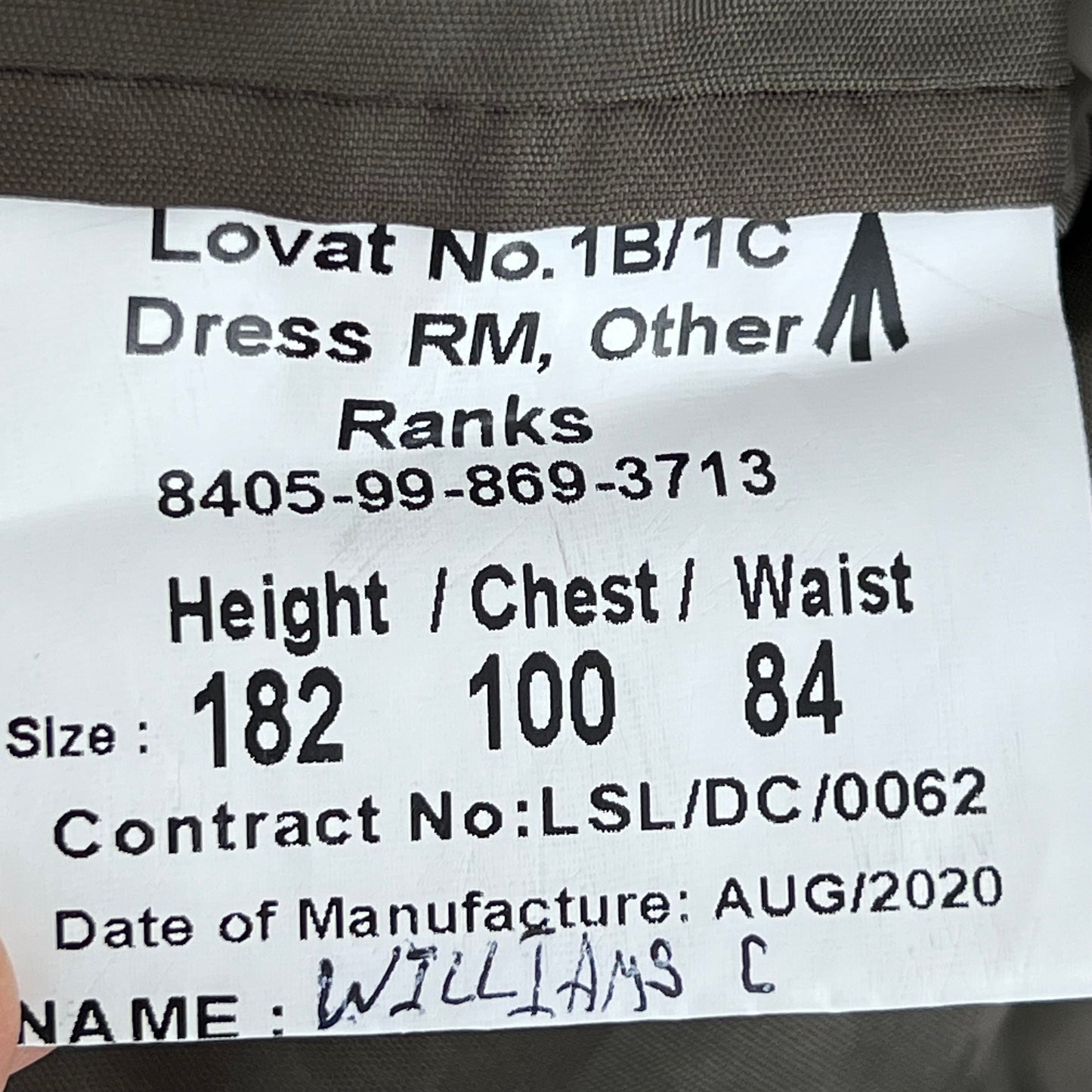British Royal Marines Lovat No. 1B / 1C Dress Jacket w/ Belt - Medium 182/100