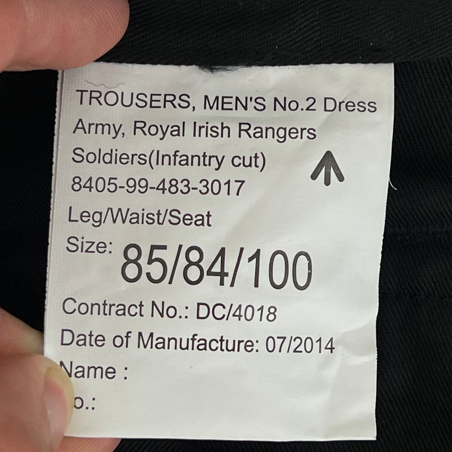 British Army Royal Irish Rangers No. 2 Dress Trousers - W33 L30.5