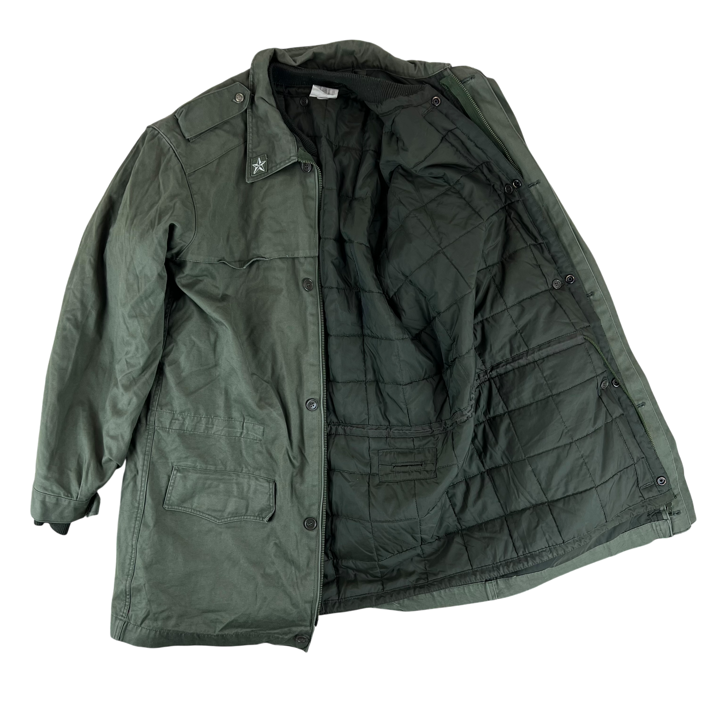 Italian Army Roma 75 Olive Green Drab Parka w/ Winter Liner - Medium